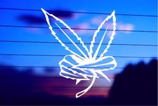 Pot Leaf Peace Sign Vinyl Die Cut Decal Sticker