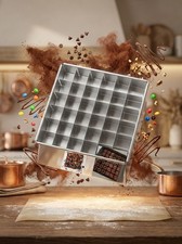 Brownie Divider Pan 64 Grid Aluminium Baking Mold Brownie Cake 10"x10" New