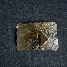 Vintage Chambers Belt Buckle - Horse Head - Nickel Silver / Brass - USA