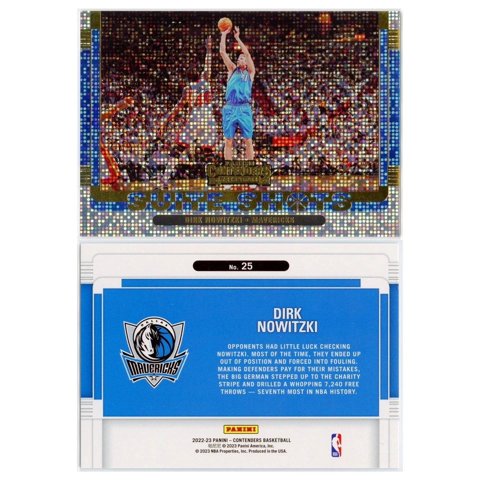 2022 Panini Contenders Dirk Nowitzki Suite Shots #25 Near Mint - Image 3 of 3