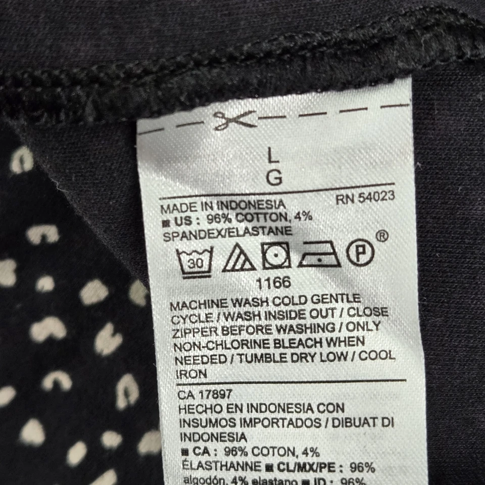 Vestido para mujer Old Navy L negro moscas funda a lunares manga corta Foto 3 de 4