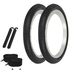 OG Lowrider Slick BIKE TIRE16" x 1.75" Black 2 TIRES W/ TUBES  LEVERS P-1081