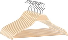 Wooden Coat Hangers 10 Pack Light Weight Wood Coat/Suit Hangers