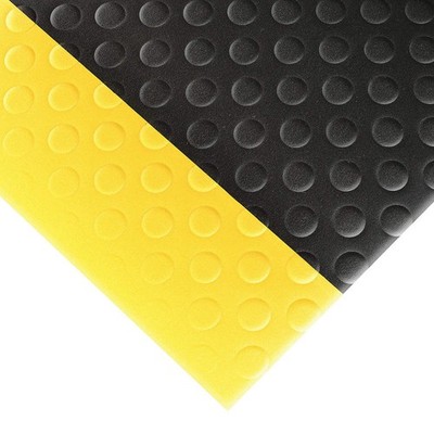 NOTRAX 417S0035BY Antifatigue Mat,Black,YllwBrdr,3ft.x5ft. 6PY95