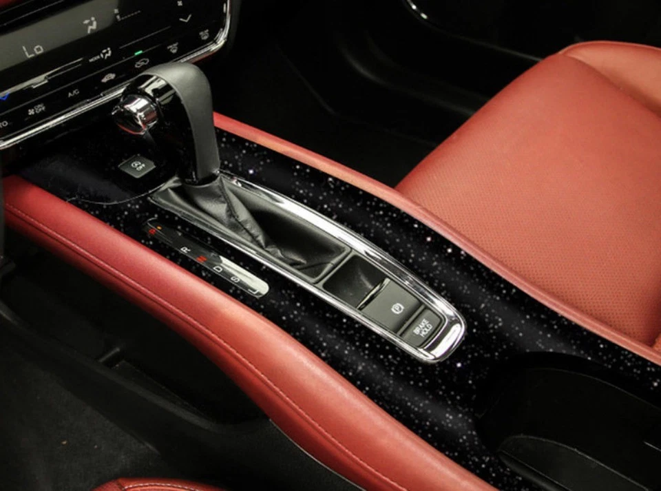 Pegatina de cambio de marchas negra para consola central Honda HR-V HRV 2016-2022 Foto 2 de 2