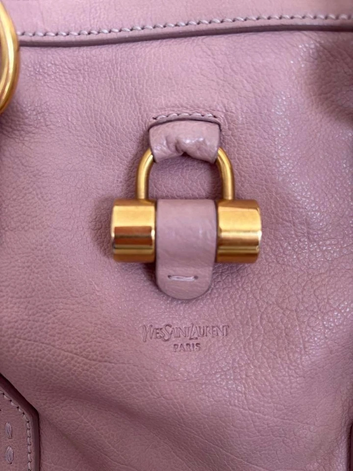 [Usado] Auténtico Bolso de Hombro Yves Saint Laurent Vintage Muse Cuero Rosa Foto 4 de 4