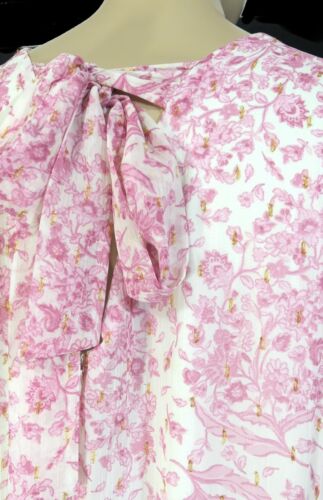 Abito nuovo con etichette INC trasparente romantico garofano rosa bianco cravatta a trapezio swing XL - Foto 6 di 9