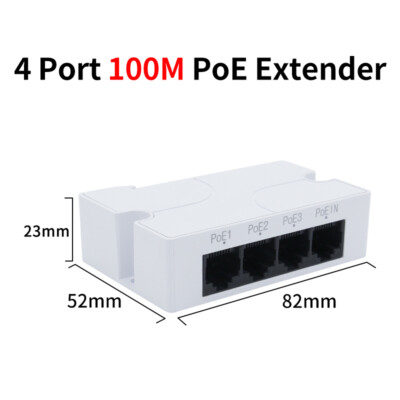 4 Port Gigabit Network POE Extender & Repeater IEEE802.3af/at PoE