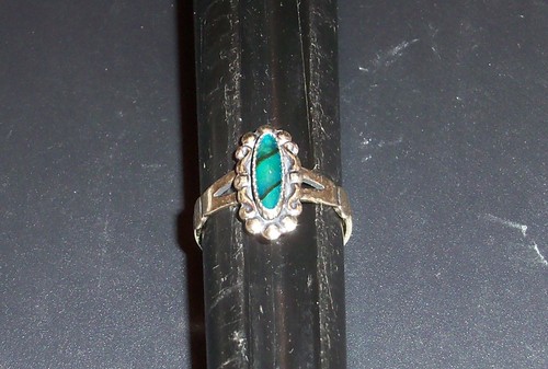 STERLING SILVER LADIES GREEN/BLUE PAUA SHELL RING - MOST SIZES 4 - 7.5 AVAILABLE - Picture 3 of 11