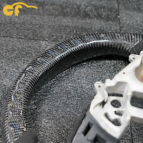 LED Real Carbon Fiber Alcantara Steering Wheel Fits 2017-2020 Nissan GTR R35 - Picture 7 of 7