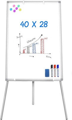 Easel Whiteboard - Magnetic Portable Dry Erase 40 x 28 Tripod Height Adjustable