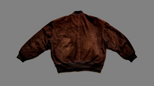 Vintage HUGO Boss Lederjacke 1989 L XL Ziegenleder Velours Dunkelbraun Italy - Bild 12 von 13