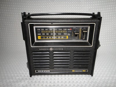 Vintage General Electric AM FM Portable Radio Solid State CB Monitor 40 ...
