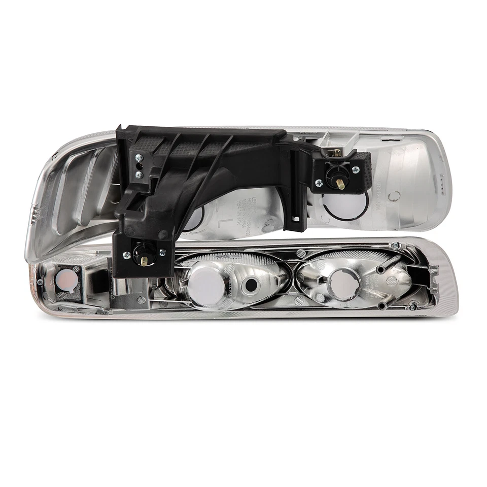 Par de faros cromados de repuesto para Chevy Silverado Suburban 1999-2002 Foto 4 de 4