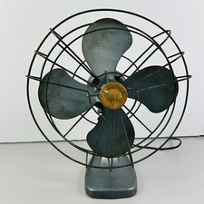 VTG Metal Oscillating Fan Mimar Products Model 210-0 Electric 12" Blade Gray USA