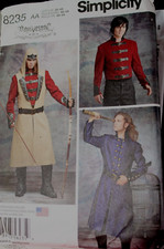 Pattern Men's Costume Simplicity 8235 Size 38-44