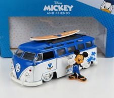 1/24 JADA - VOLKSWAGEN | T1 SAMBA MINIBUS 1962 - WITH TOPOLINO MICKEY MOUSE FIGU