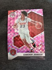 2020-21 CAMERON CAM JOHNSON PANINI MOSAIC #172 PINK CAMO SP CARD SUNS NETS
