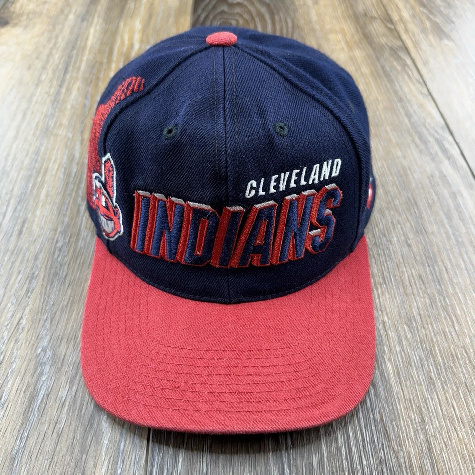 De colección Cleveland Indians Snapback Sombrero Para Hombres Deportes Especialidades Sombra Láser MLB Foto 2 de 4
