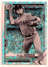 2021 Bowman Chrome Prospects Black and White Mini-Diamond Blaze Jordan - RED SOX