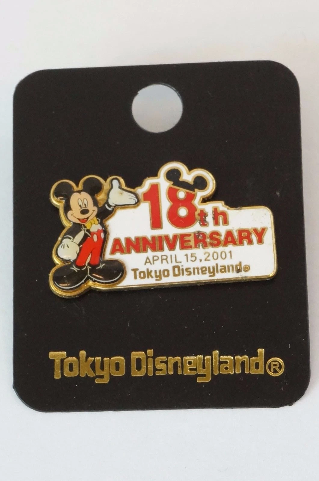 Tokyo Disney Resort Pin TDL 18th Anniversary 2001 Mickey TDR JAPAN