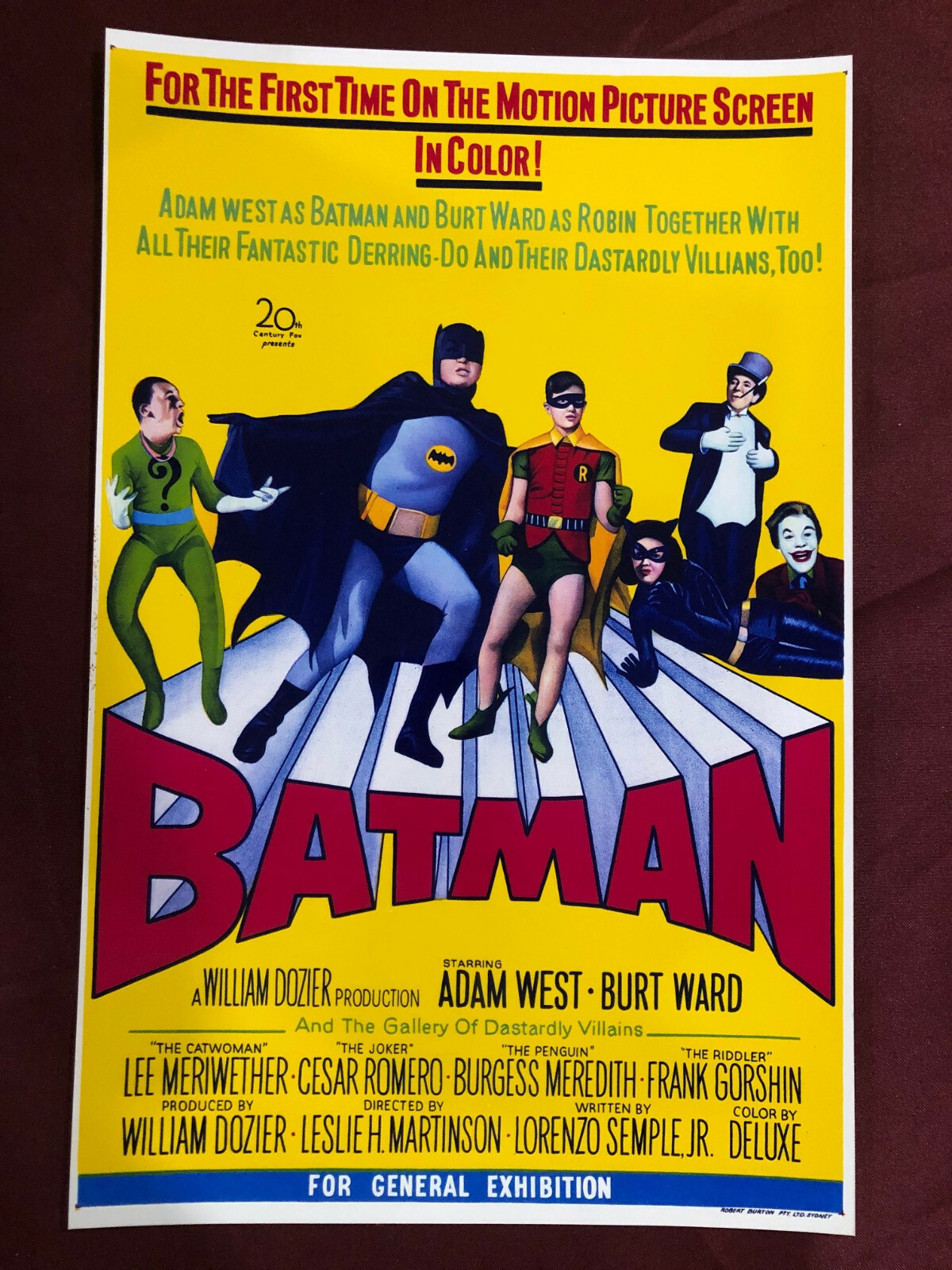 Original Batamn Batman 1966 Movie Poster