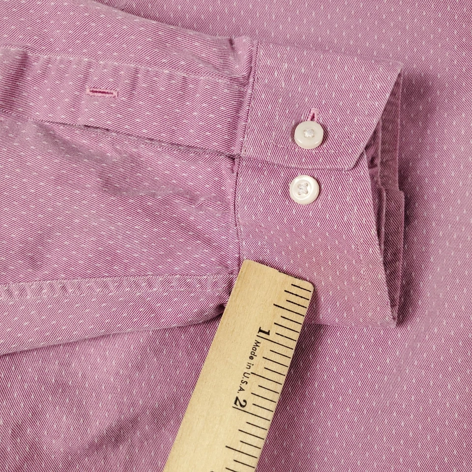 Camisa Ben Sherman Para Hombre Talla 16 Vestido Púrpura Abotonada Manga Larga * Foto 3 de 4