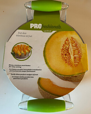 Pro Freshionals Melon Fruit Slicer Sharp Stainless Steel Easy Cutting Green NEW!