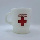 Vintage American Red Cross Milk Glass Mug Galaxy USA Rare Gallon Club Donors