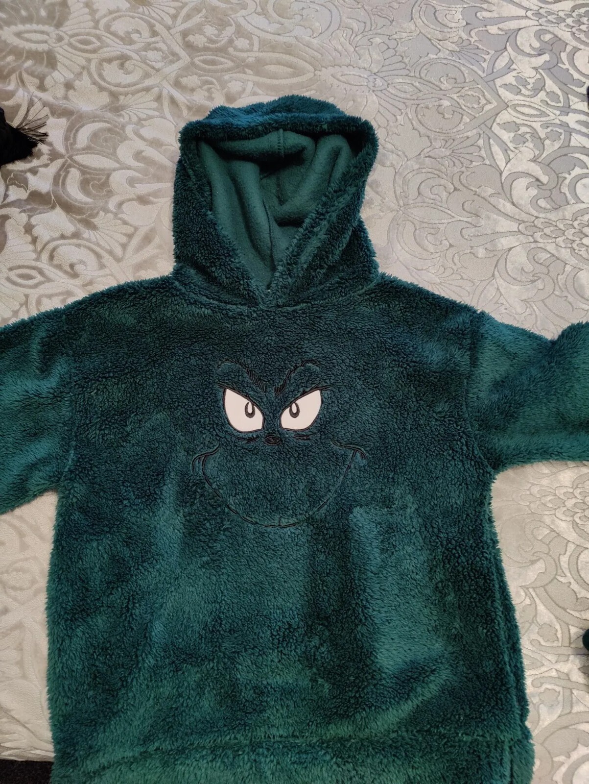 Christmas Seasonal Jumper Primark XS Grinch Fleece Hoody