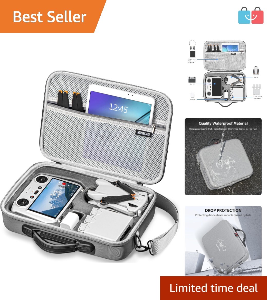 Waterproof Hard Case for DJI Mini 3/Mini 3 Pro Drone Fly More Combo Travel Bag