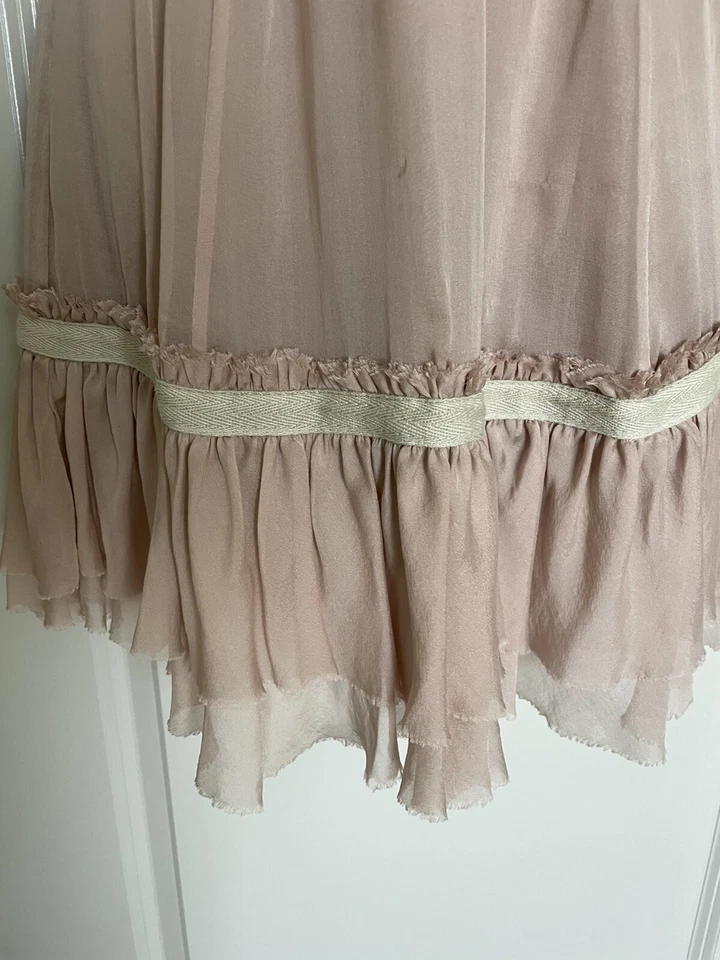 Женское шелковое платье с оборками Elizabeth and James Sleevless Blush - 0 - Изображение 4 из 4