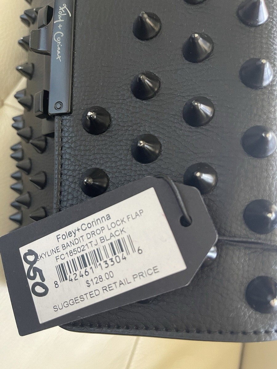 Foley + Corinna Womens Handbag Color Black, Crossbody, Studded