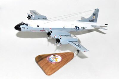 Lockheed Martin  P-3B Orion, VP-44 Golden Pelicans 1970s, 18'' Mahogany Model