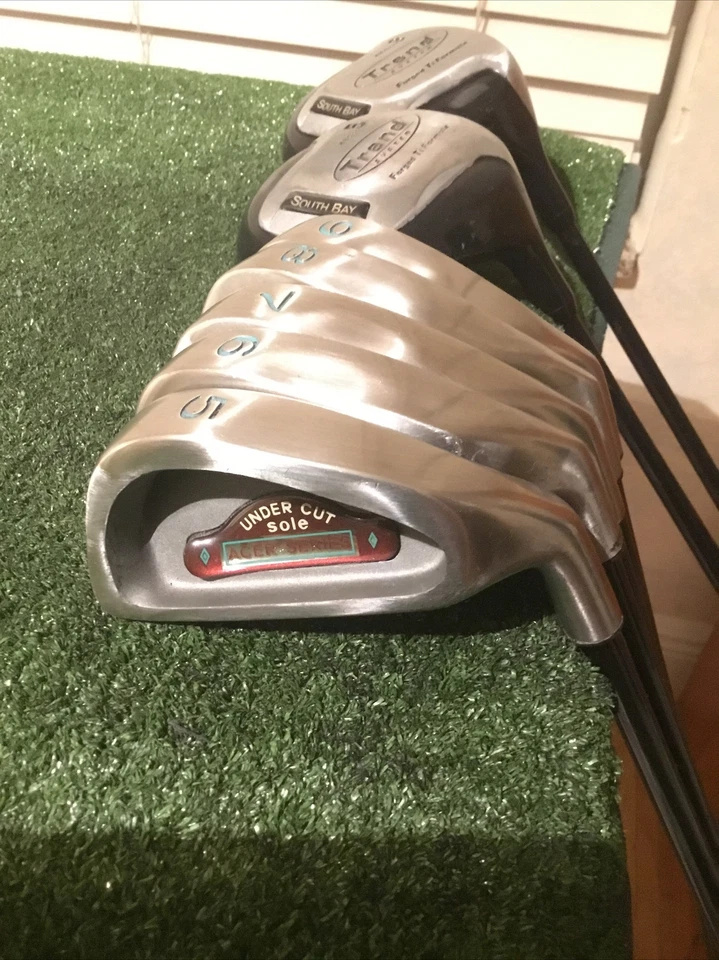 Acer & South Bay Ladies Irons & 3-5 Woods Set 5-9 Irons Graphite Shafts - Image 3 of 4