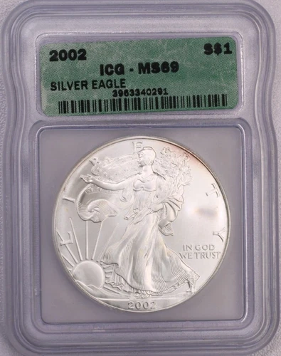 2002-S American Silver Eagle — photo from the most recent tracked eBay sale
