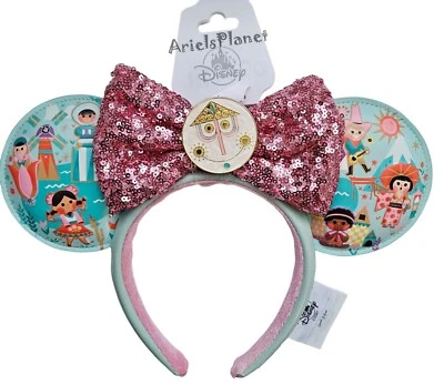 Disney Parks It's a Small World Ear Headband with Sequined Bow - Adult