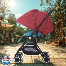 LweiPsqLin Baby Stroller Sun Shade - Waterproof UPF50+ Blackout Cover | Cotto
