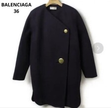 USED PRICE DROPS UNTIL 1/12 BALENCIAGA GOLD BUTTON WOOL CASHMERE COAT ACCEPTAB