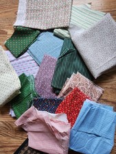 15 fabric remnants for quilting, tiny prints sizes from fat quarter and more