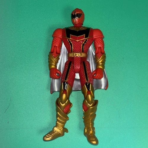 Vintage Power Rangers Action Figure Red Ranger w/ Cape Mystic Force 2005 #K6