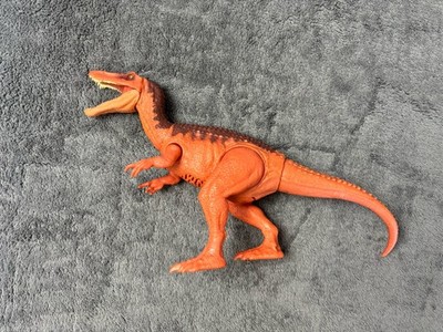 Mattel Jurassic World Roar Attack Baryonyx Dinosaur Action Figure Orange Brown