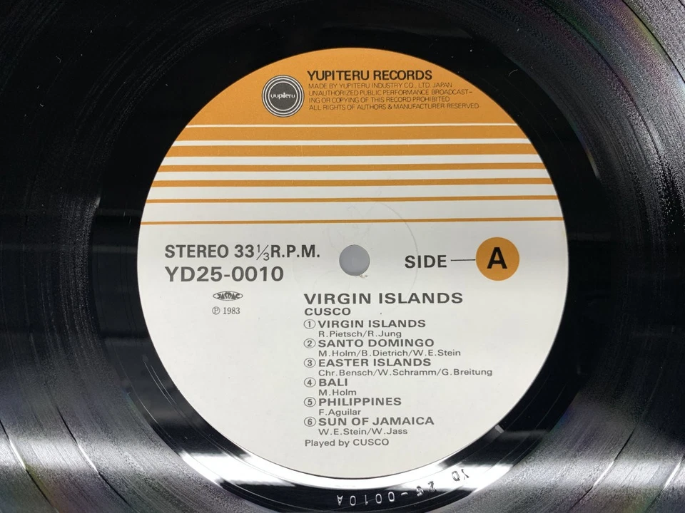 Cusco Virgin Islands Japan LP OBI [60629ER] - Image 2 of 2