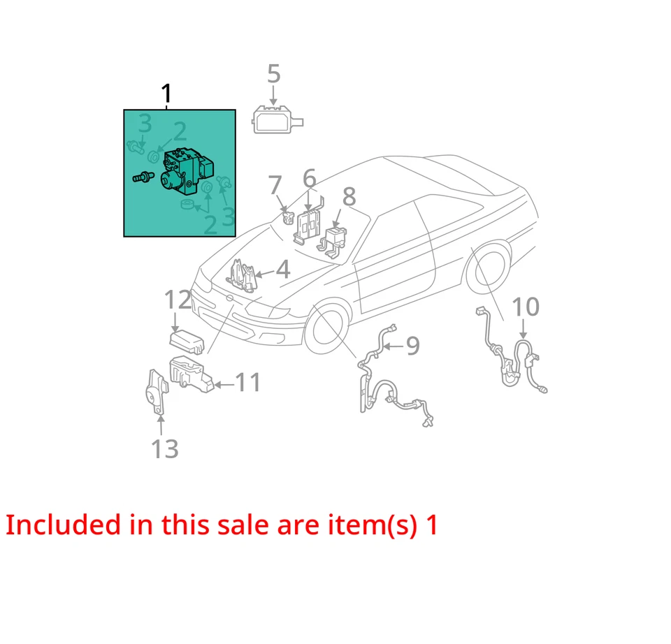 2002-2003 Toyota Camry Abs Pump Control Module DAQWU - Image 3 of 4