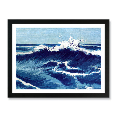 Ozeanwellen von Konen Uehara gerahmtes Wandbild Poster Leinwanddruck Bild