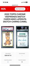 Topps Chrome VeeFriends 2025 Artist Sketch 1/1 Caring Camel PSA GEM MT 10