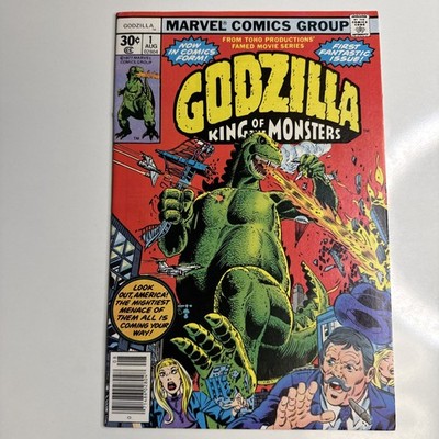 Godzilla #1 | VF | Nick Fury & Jimmy Woo | Herb Trimpe Cover Marvel Comics 1977