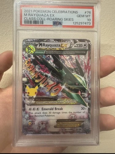 Pokémon TCG Mega M Rayquaza EX Card Celebrations Series 76/108 PSA 10
