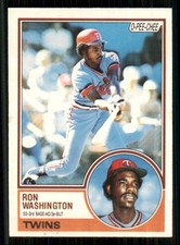 1983 O-Pee-Chee Ron Washington Minnesota Twins #27
