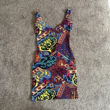 Betsey Johnson 1980s Vintage Mini Bodicon Dress Punk Label Size.Sm Rare